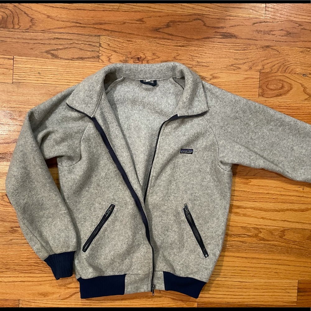 Vintage Gray Patagonia Fleece Jacket Large